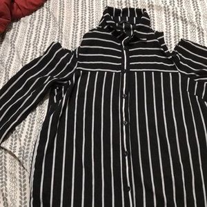 Cold shoulder button up shirt